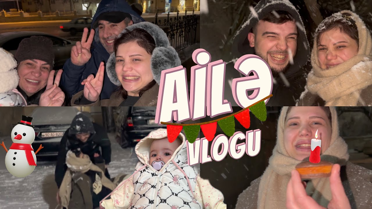 🥶SOYUQ HAVADA | AİLƏM'LƏ | ƏYLƏNCƏ'Lİ GÜN | QAYN'ATAM'LA QARTOPU❄️🤍