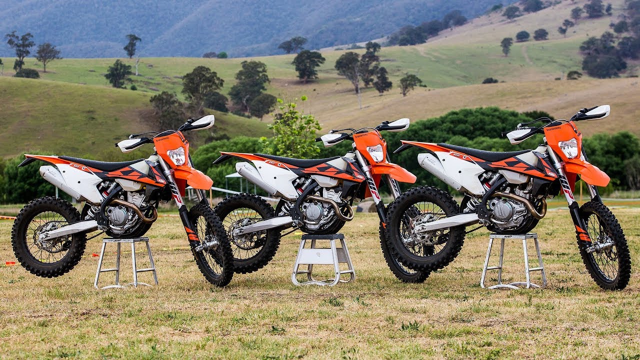 2018 KTM 250 против 350 против 500EXC-F