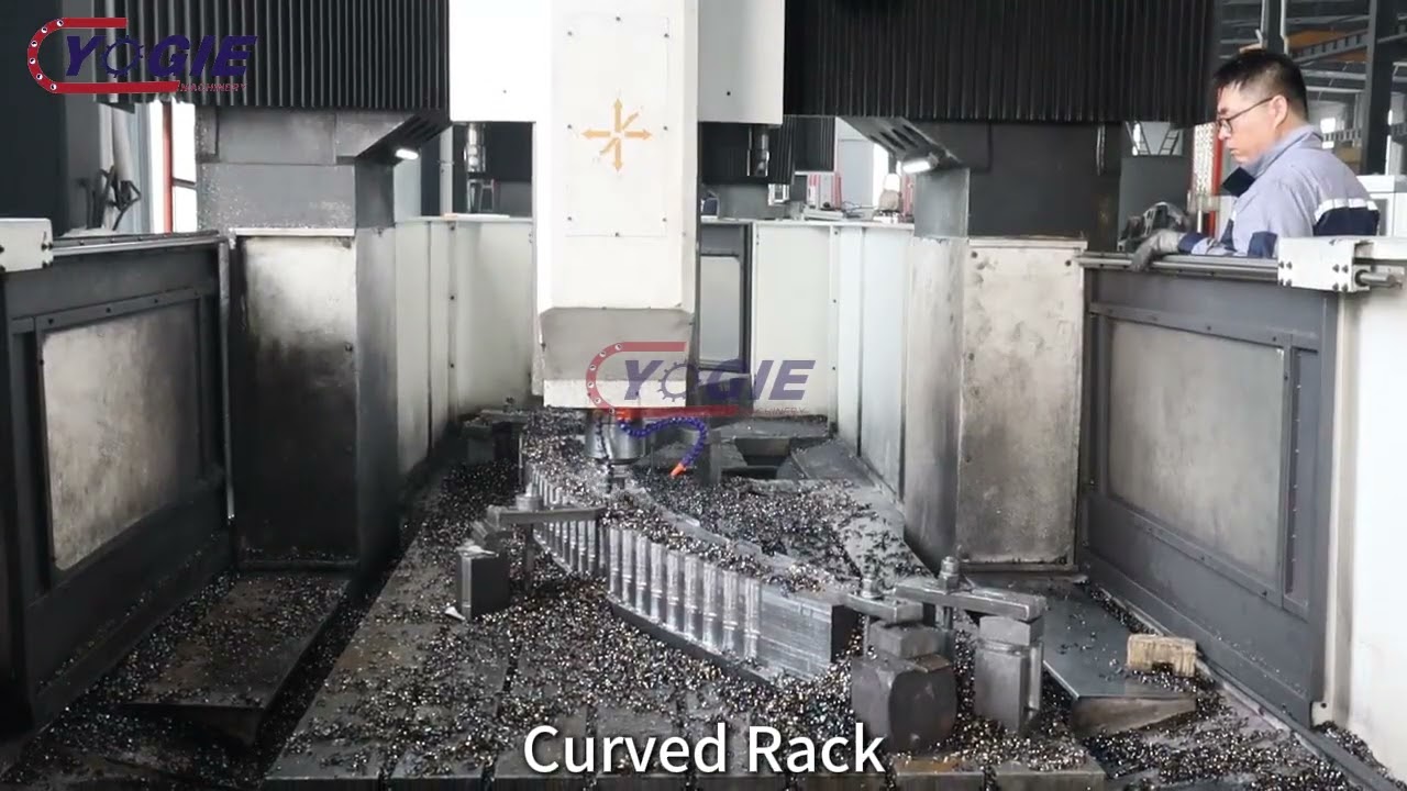 Curved gear rack