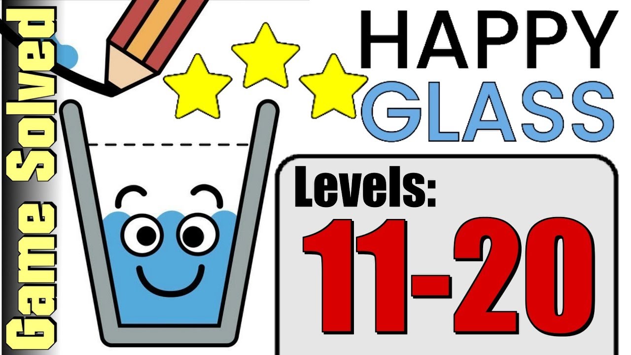 Happy Glass | All Levels 11-20 (Solution 3 Stars ★★★)
