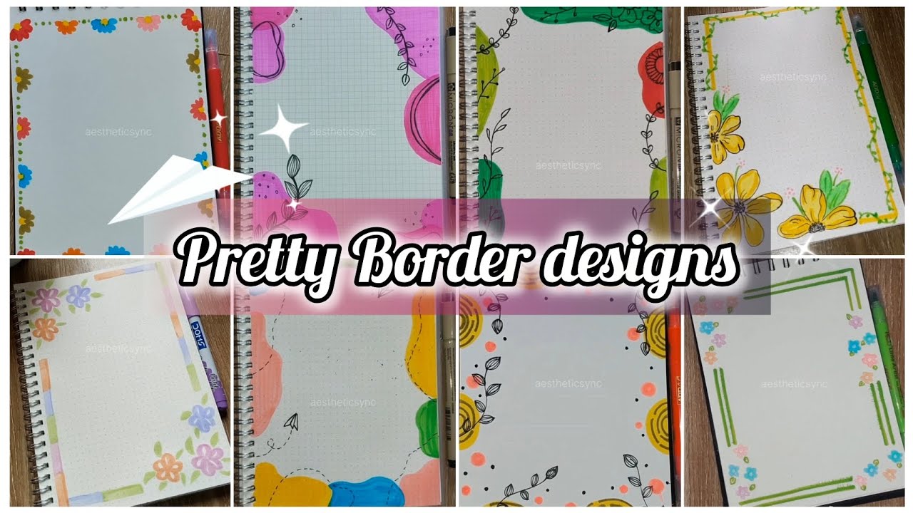 No art skills! try these simple yet creative border page designs 😍✨ #borderdesign #frontpage 