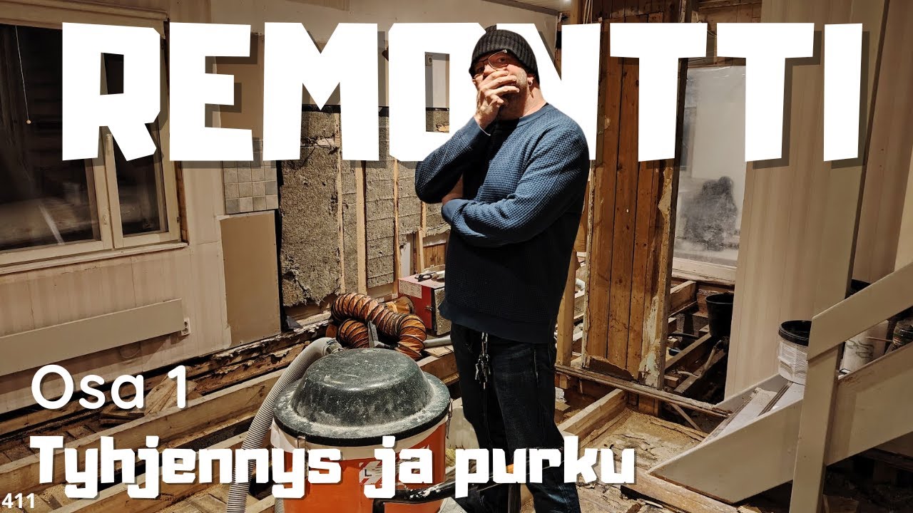 Rintamamiestalon remontti - Osa 1 - Tyhjennys ja Lattian Purku