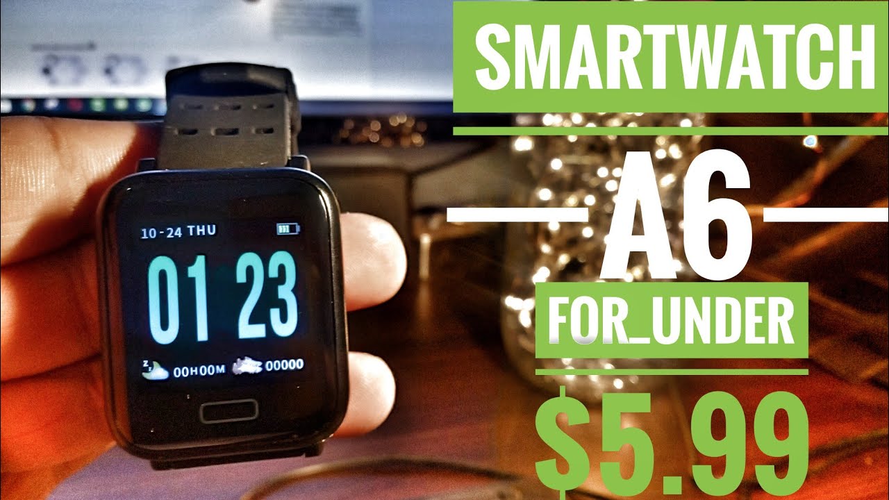 A6 Sports SmartWatch ip67 for Android / iOS app Unboxing & Review