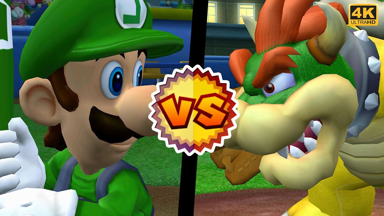Mario Super Sluggers gameplay - Team Luigi vs Team Bowser | All Star Com | 4K