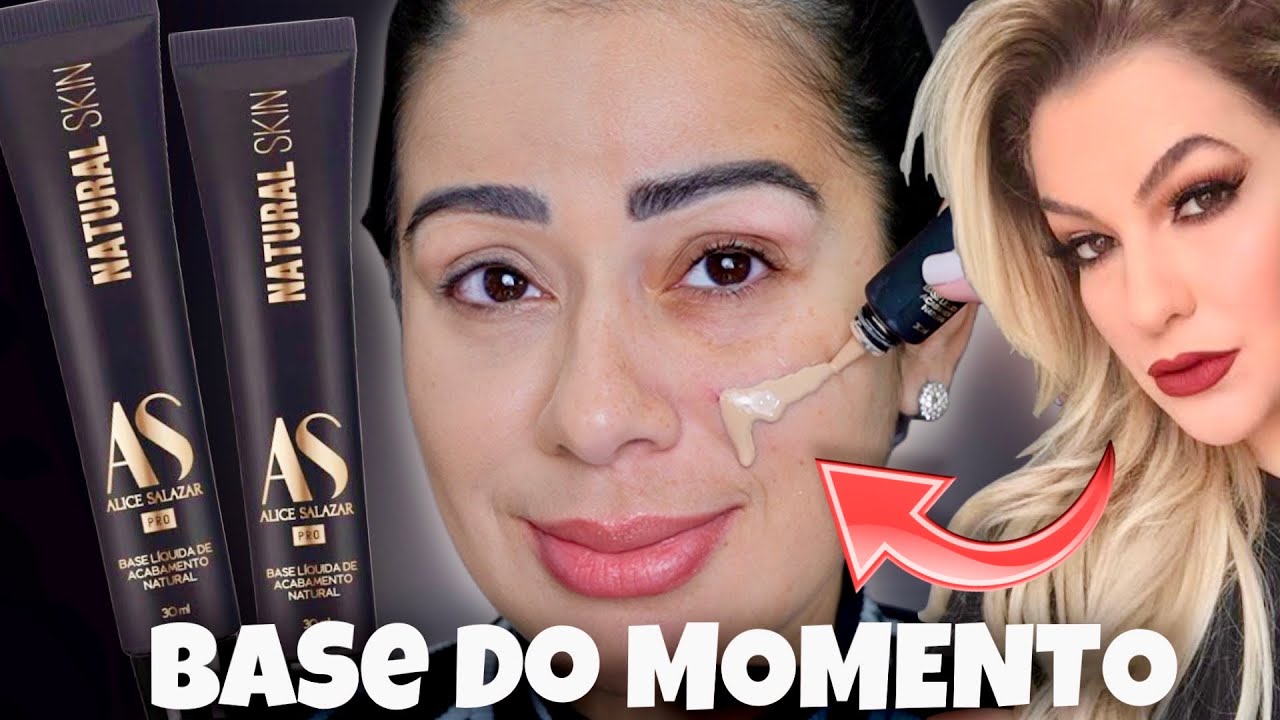 TESTEI a BASE da ALICE SALAZAR Natural Skin // 10 HRS DE TESTE