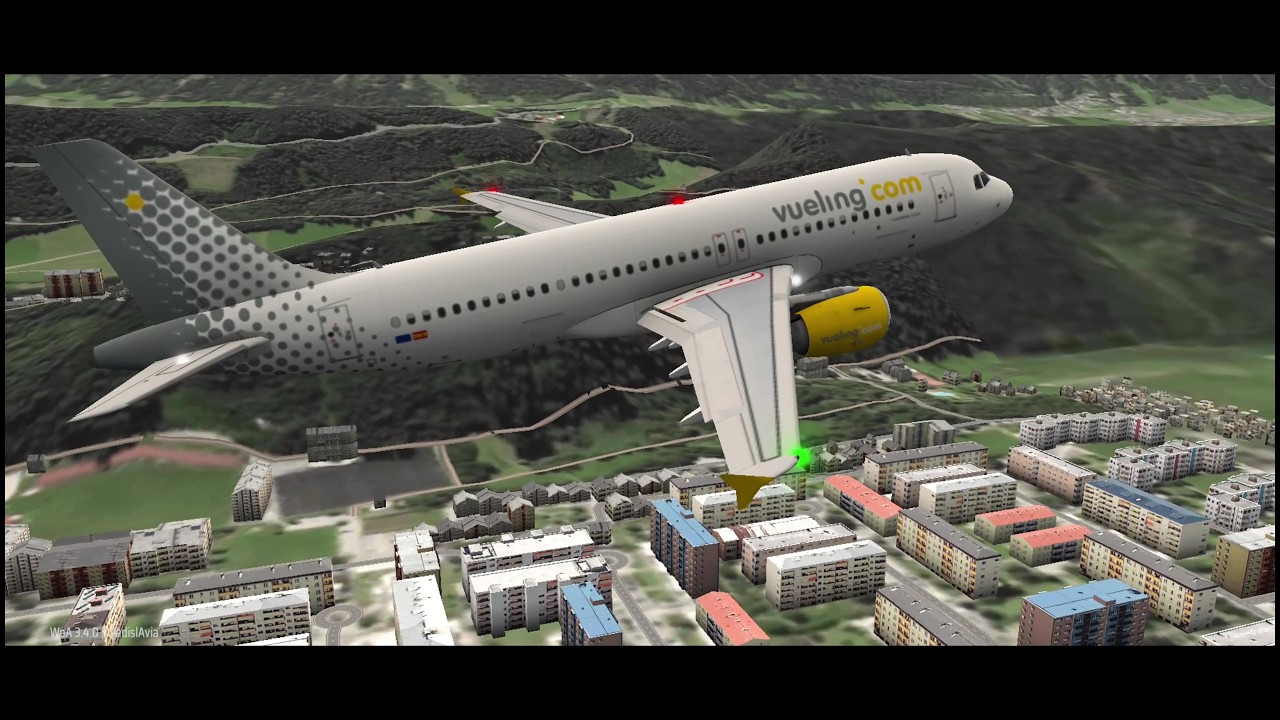 Airbus A320, Vueling Airlines, Barcelona, Spain from Innsbruck Airport. Service, taxiing and takeoff