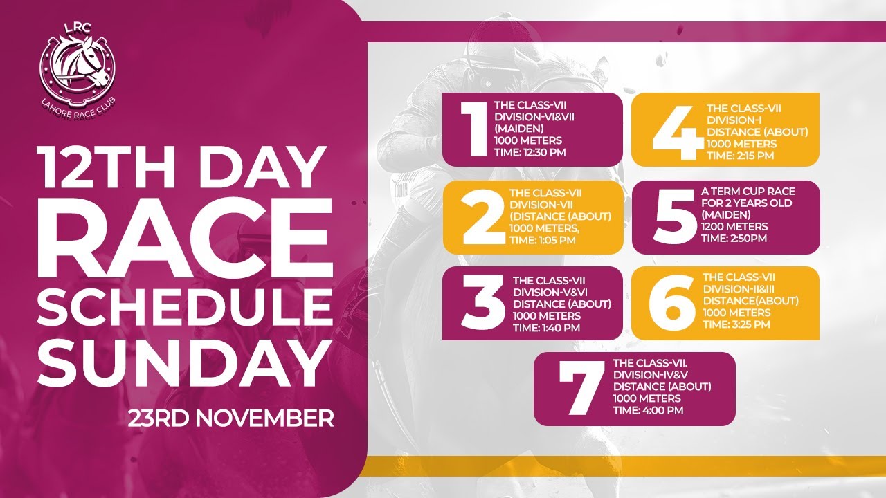 LRC Live  - 12th Day Lahore Winter Meeting 2025-2026 | November 23rd, 2025 #horse #race #horserace