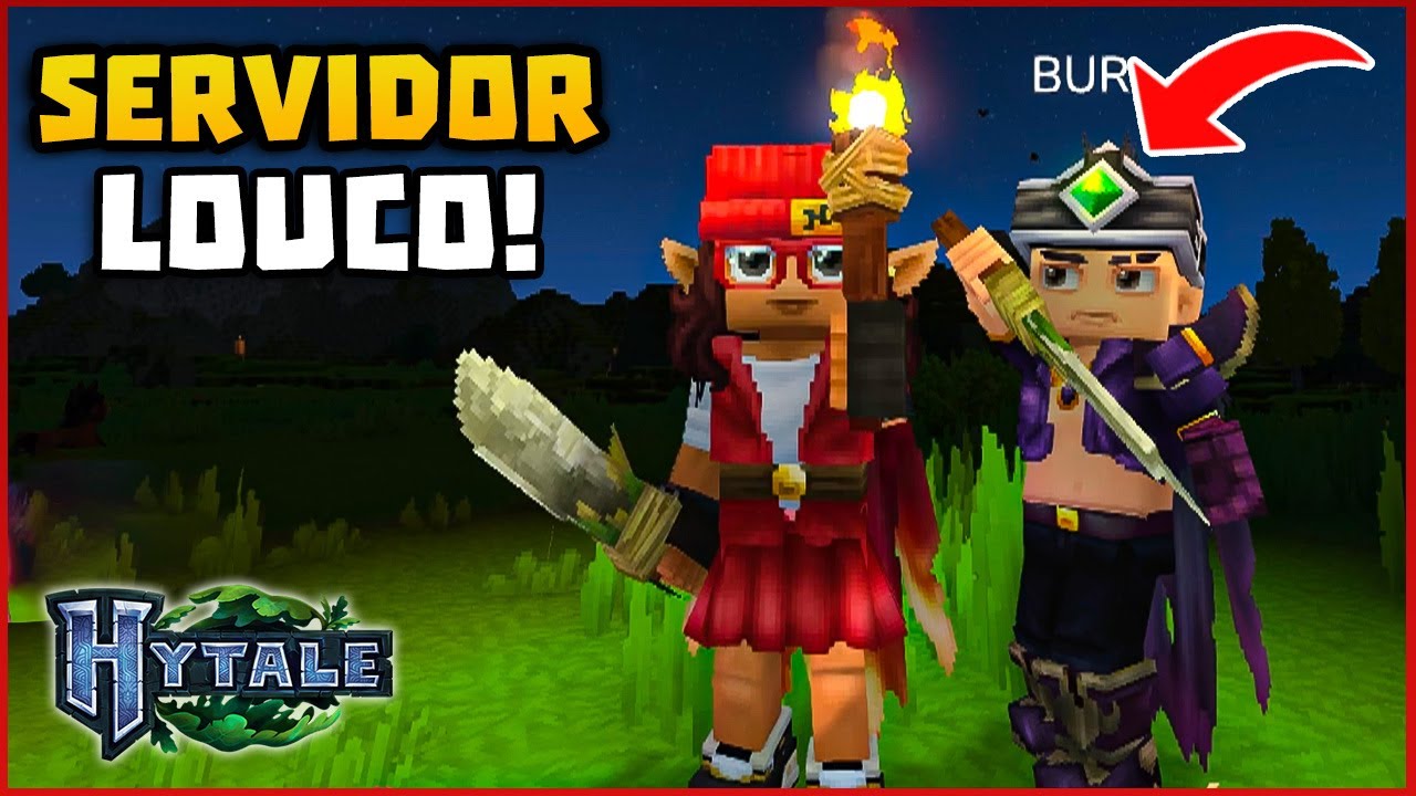 ENTREI no PRIMEIRO SERVIDOR PÚBLICO de Hytale… virou CAOS TOTAL 😱