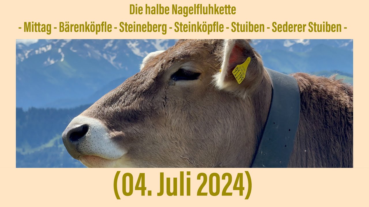 Nagelfluhkette - vom Miitag bis zum Sederer Stuiben (04. Juli 2024)