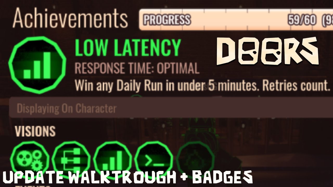 DOORS [DAILY RUNS 📟] Update  Walktrough + Badges (Day #1)
