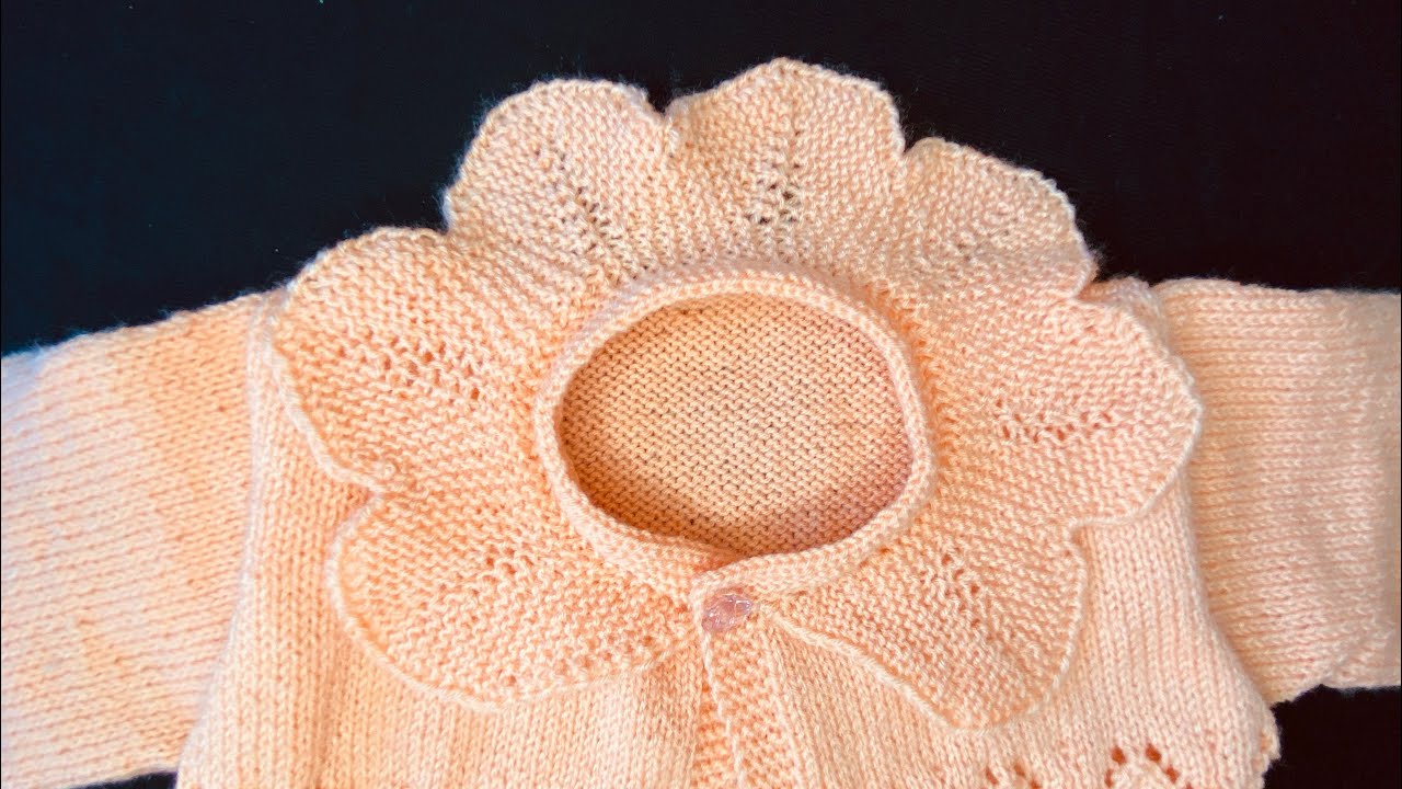 Beautiful neck design for babies and kids cardigans and sweaters 💐💕 | collar knitting for kids
