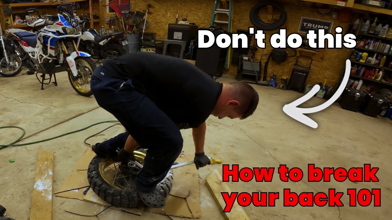 How NOT to change motorcycle tires | Africa Twin tire, chain, and sprocket replacement