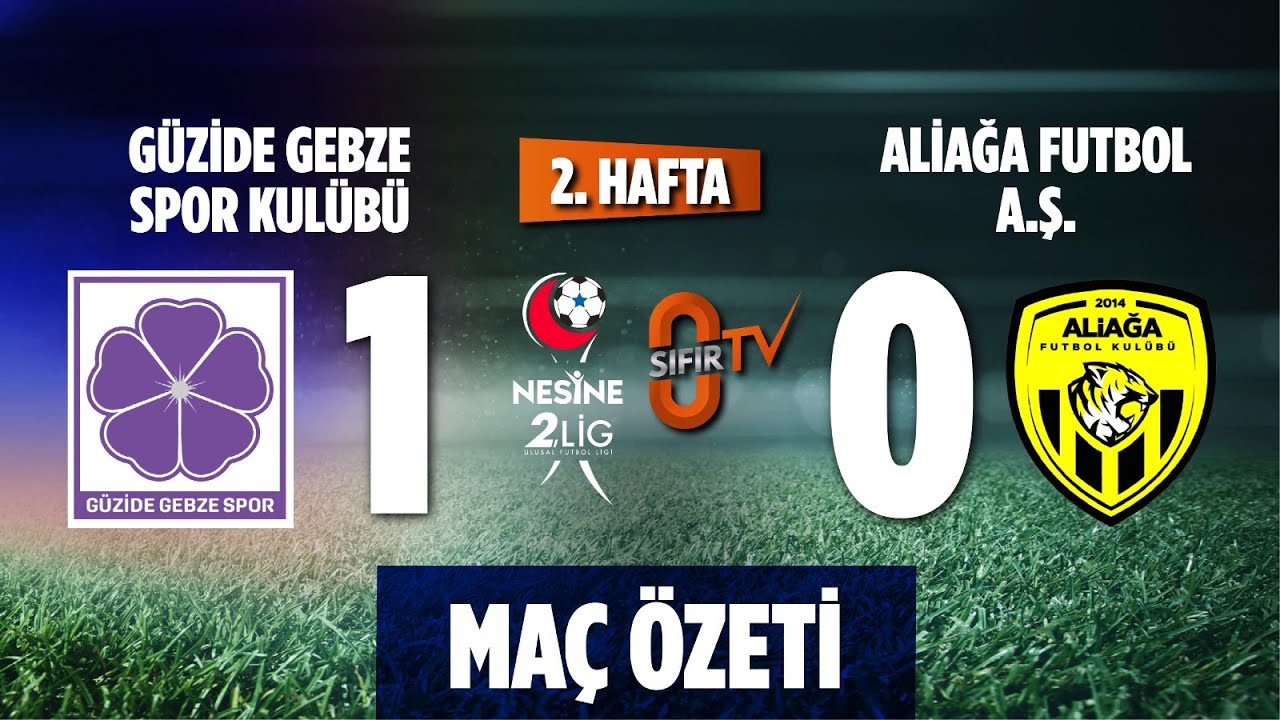 Güzide Gebze Spor Klübü 1-0 Aliağa Futbol A.Ş (2.Lig 2. Hafta) | Maç Özeti
