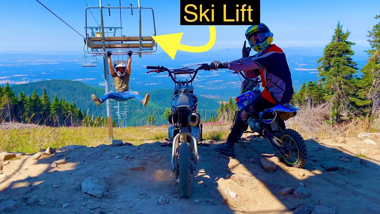 Pit Biking Up a Ski Mountain! | Pit bike Adventures