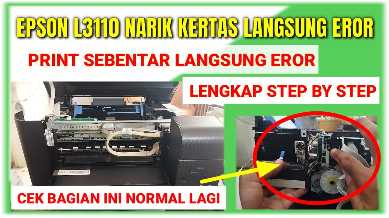 Epson L3110 lampu indikator berkedip bersamaan head bergerak sedikit error