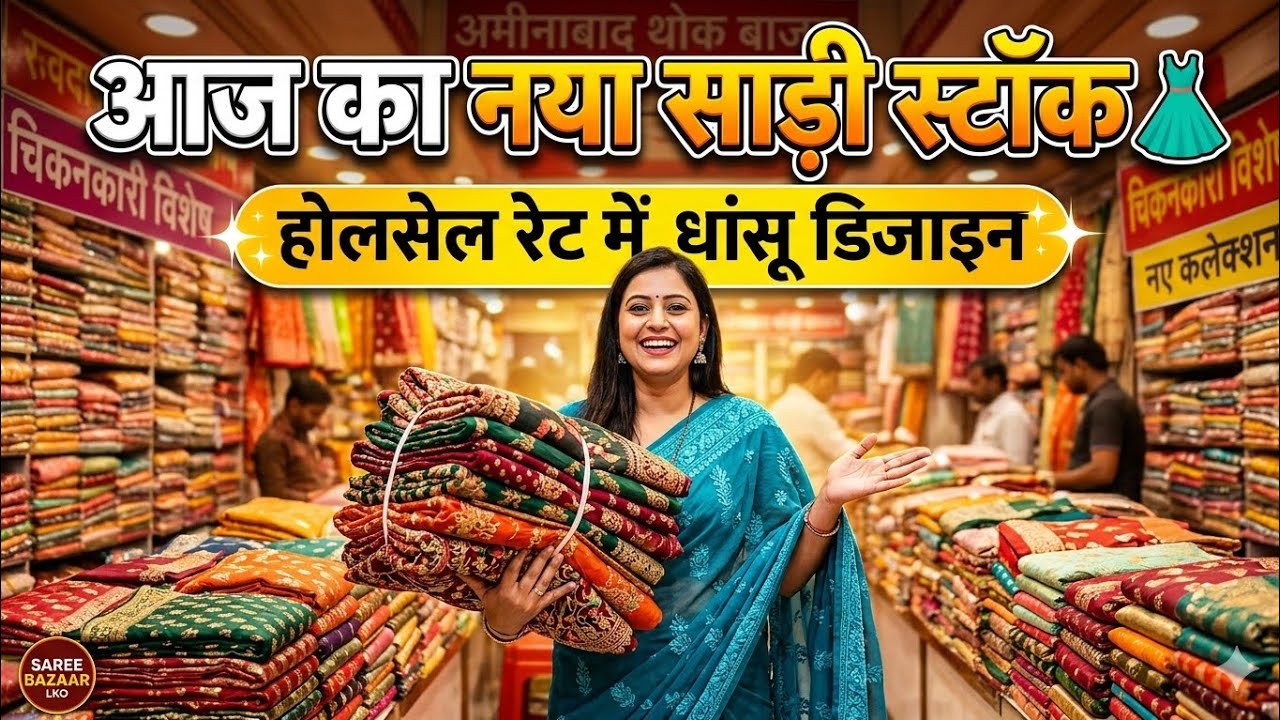 आज का नया साड़ी स्टॉक 👗 | होलसेल रेट में धांसू डिजाइन 