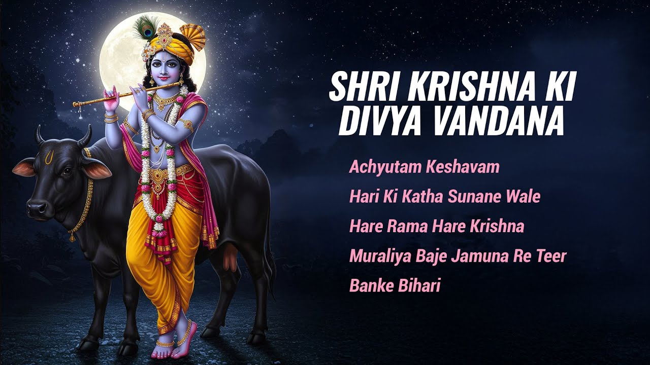 Shri Krishna Ki Divya Vandana | Achyutam Keshavam | Jagjit Singh | Krishna Bhajans