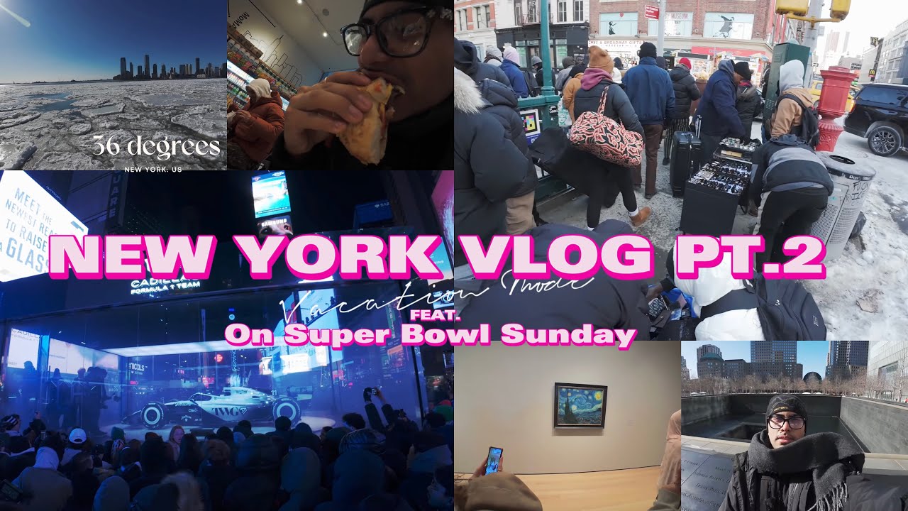 Surviving New York. pt.2, COLDEST day yet!| $40 for Rollie😱/starry night painting🖼️/new CADILLAC F1🔥