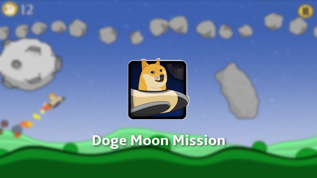 Gra Doge Moon Mission - Pieseł leci na księżyc