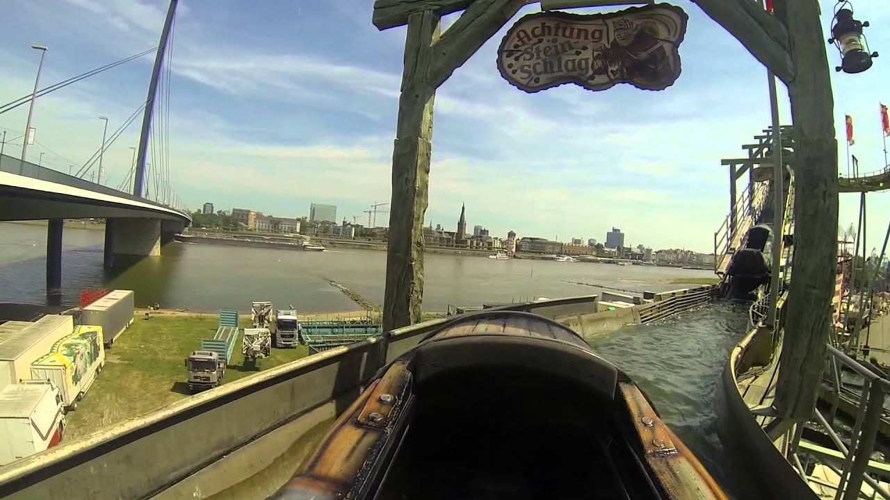 Mack Rides Log Flume Wildwasser 3 (Löwenthal) Düsseldorf Rheinkirmes 2014 POV Onride