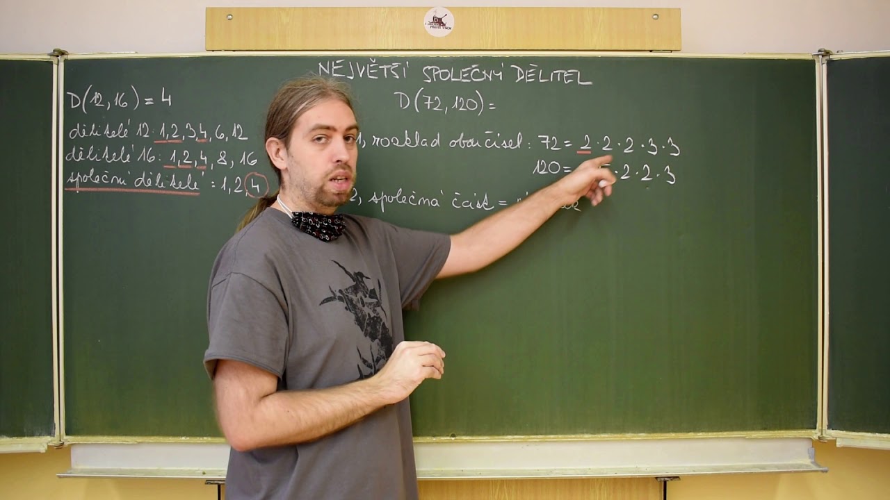 Matematika 6. ročník - největší společný dělitel dvou čísel