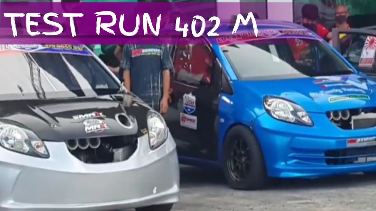 Mobil Honda Brio drag thailand || 402 M