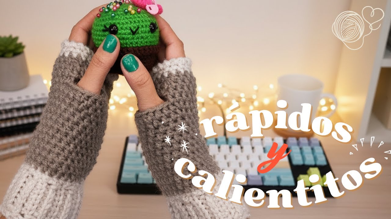 Cómo tejer MITONES en punto medio alto a CROCHET fácil y paso a paso