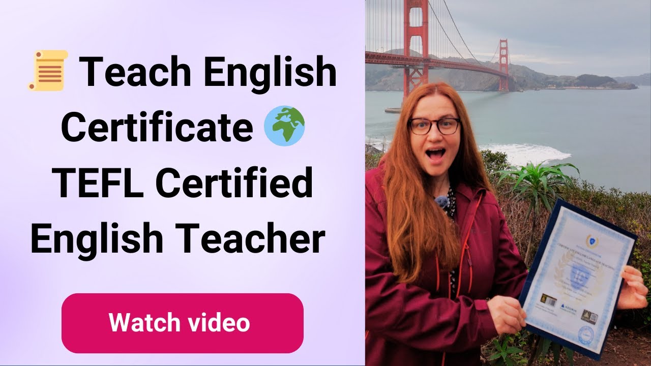 Teach English Certificate — TEFL Certified English Teacher