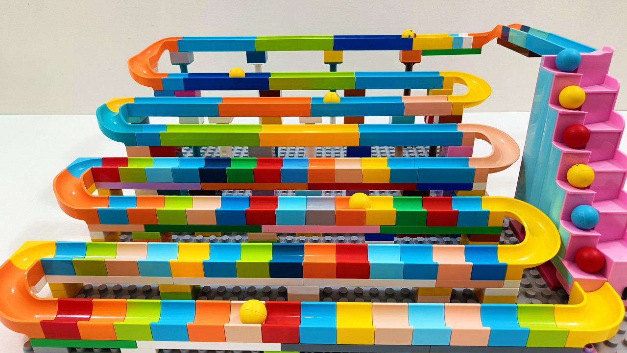 Satisfying Marble Run That Just Doesn’t End… 7 Levels of Pure Speed!