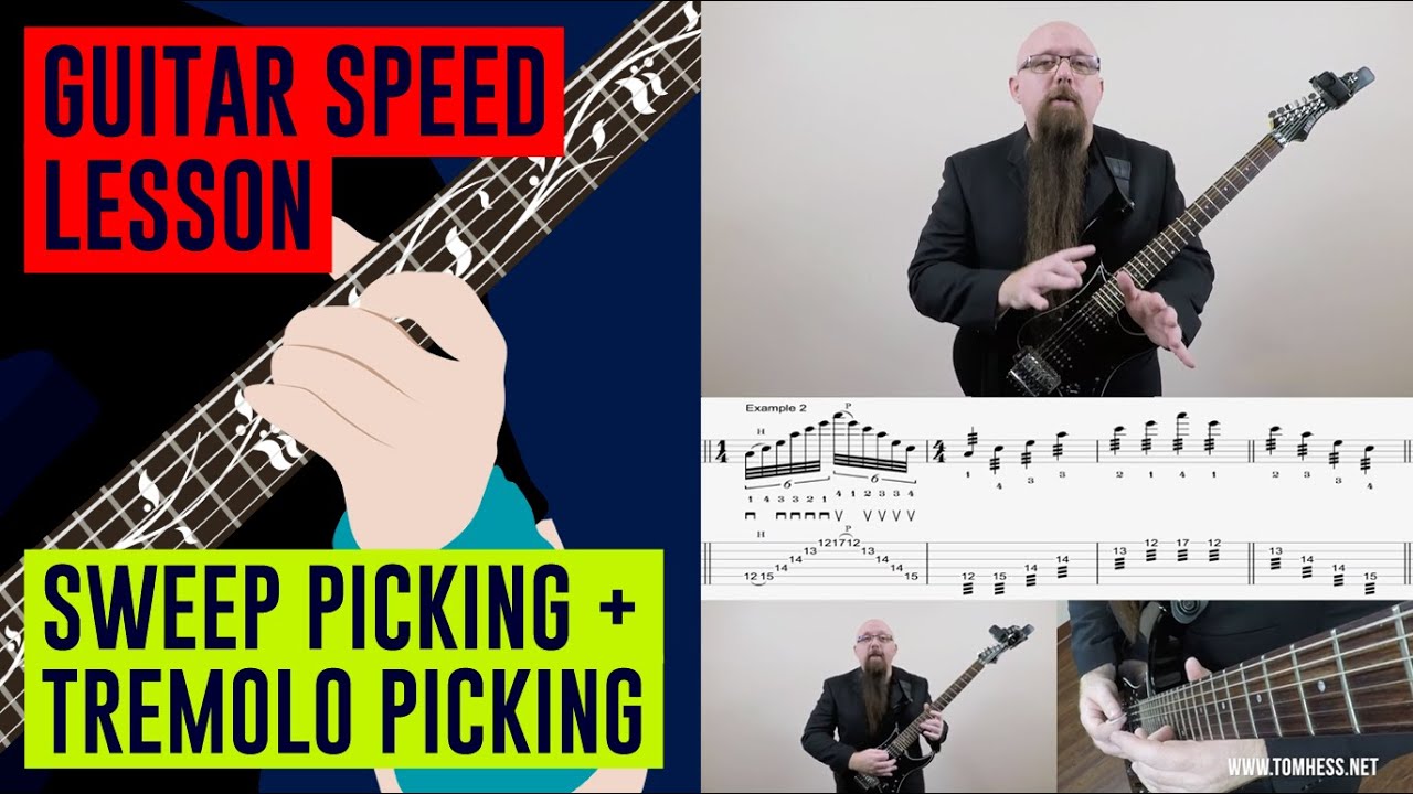 [Guitar Speed Lesson] Sweep Picking + Tremolo Picking