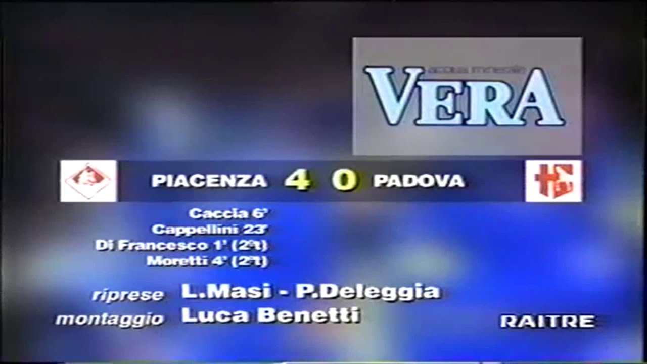 SERIE A 1995/1996: PIACENZA - PADOVA 4-0