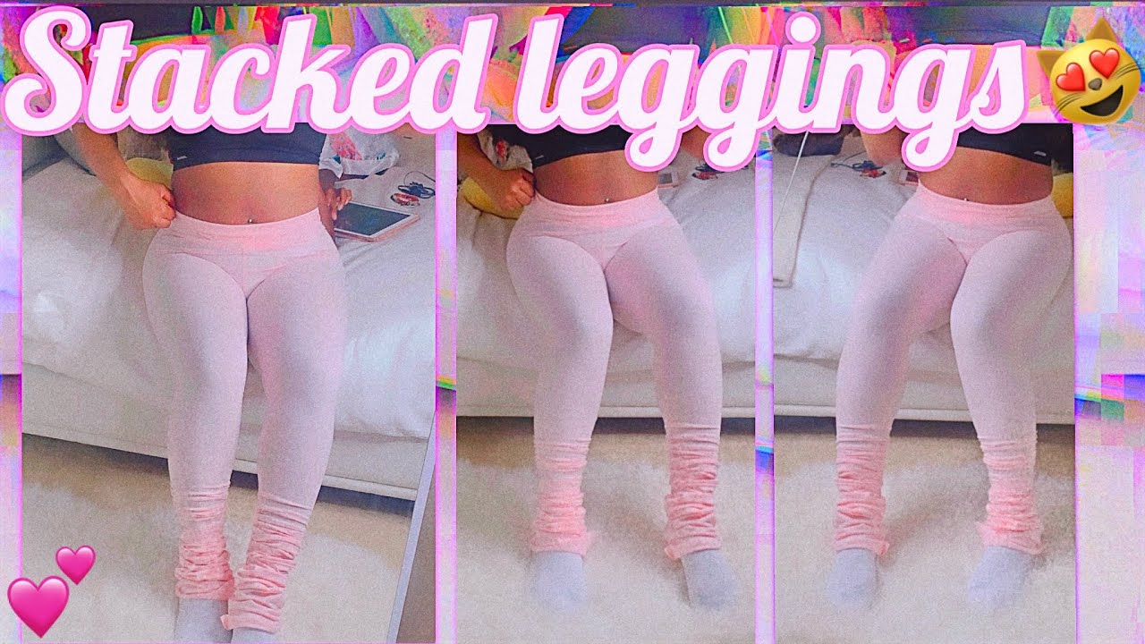 DIY STACKED LEGGINGS FOR $10|| baddie on a budget 🦄💕: *Easy beginner Friendly *