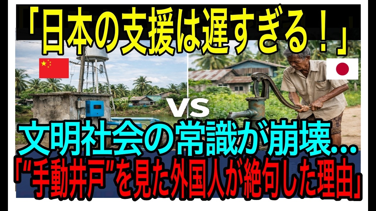「日本の支援は遅ずぎる！」文明社会の常識が崩壊・・「”手動井戸”を見た外国人が絶句した理由」