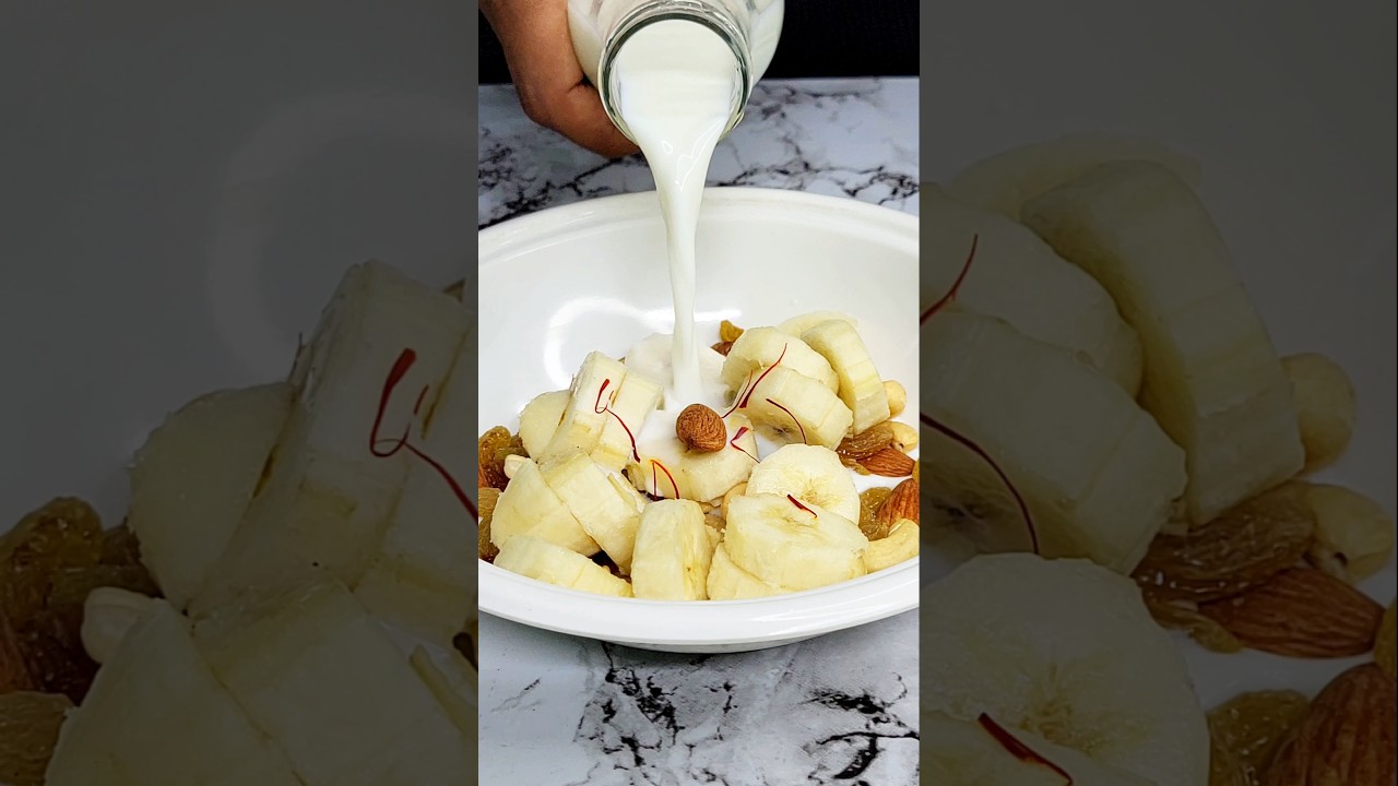 Banana Dry Fruit Milkshake Asmr #shorts #shortsfeed #food #asmr