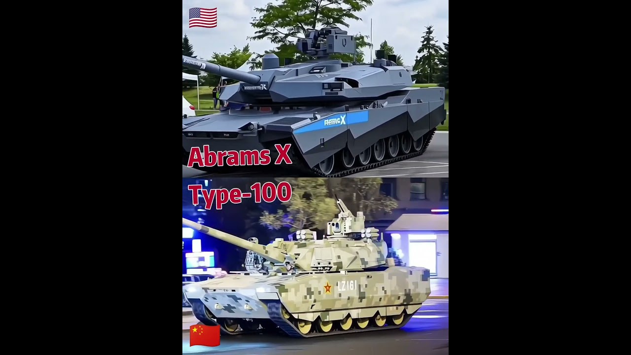 Type-100 vs Abrams X: Which Tank Looks Better? #tank #aviation #abrams #type100 #newtank #futuretank