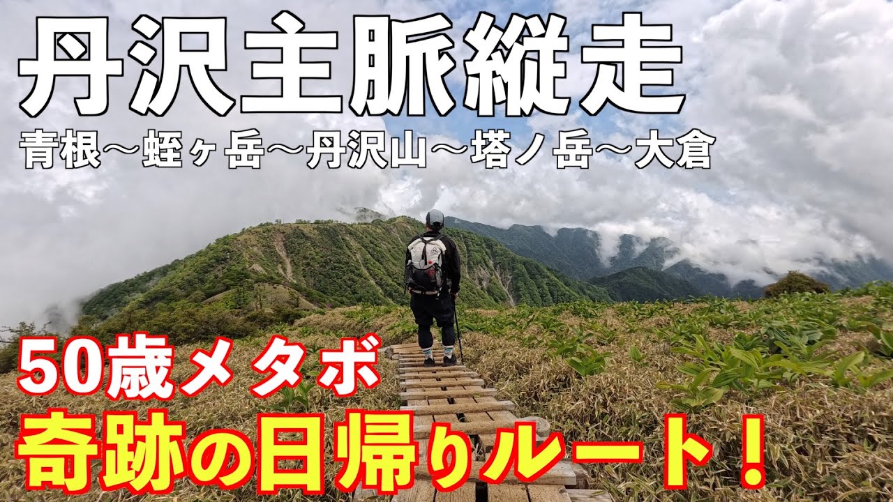 【登山】日帰り丹沢主脈縦走！神コースを50歳メタボが歩く！青根ルート