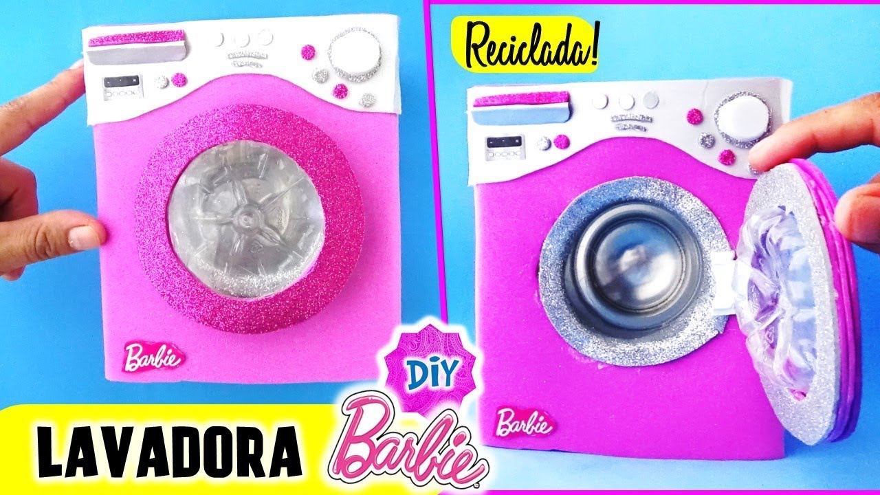 Como hacer LAVADORA// SECADORA para tu Coleccion de MUÑECAS Barbie