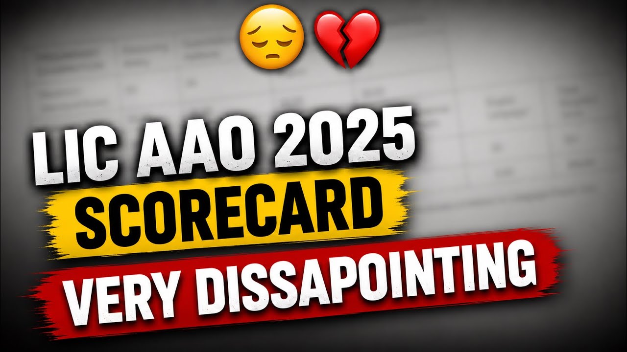 LIC AAO 2025 SCORECARD 💔🥺 || Did I clear the cutoff?