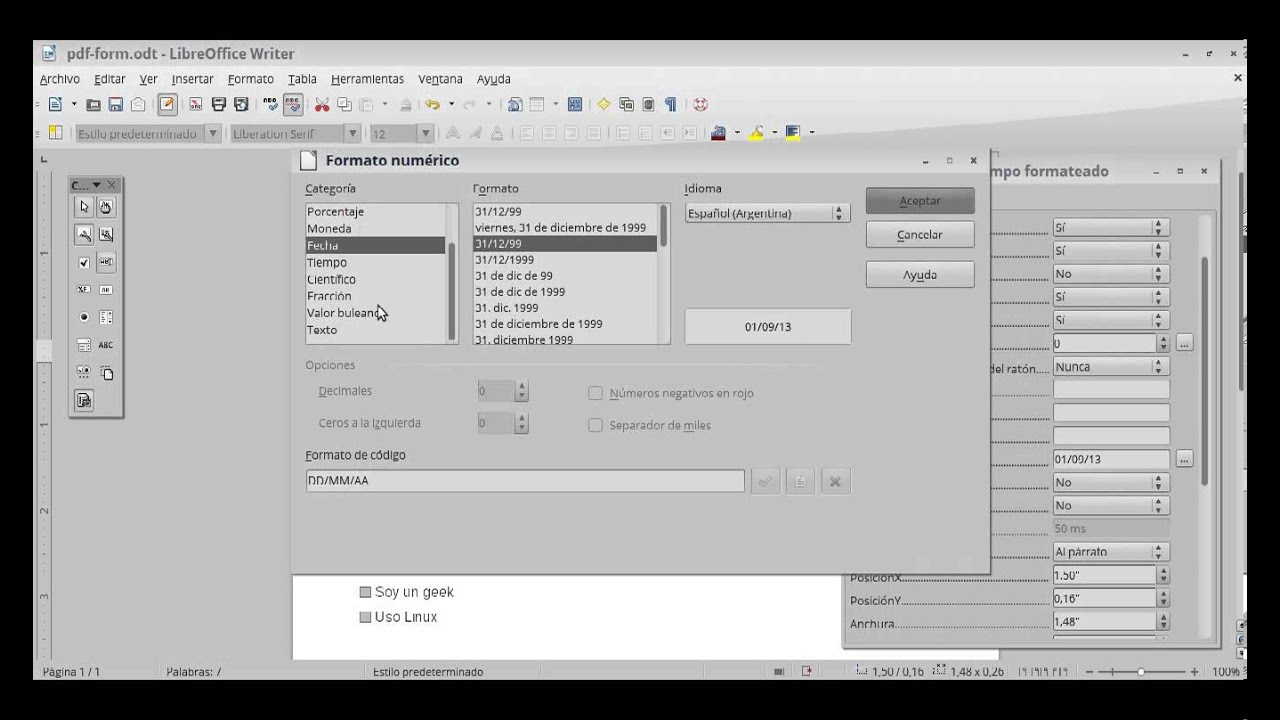 Cómo crear formularios PDF en LibreOffice Writer