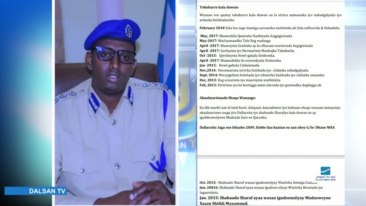 Waa kuma Mahdi Cumar Muumin Taliyaha cusub ee  qeybta Booliska G/Banaadir?