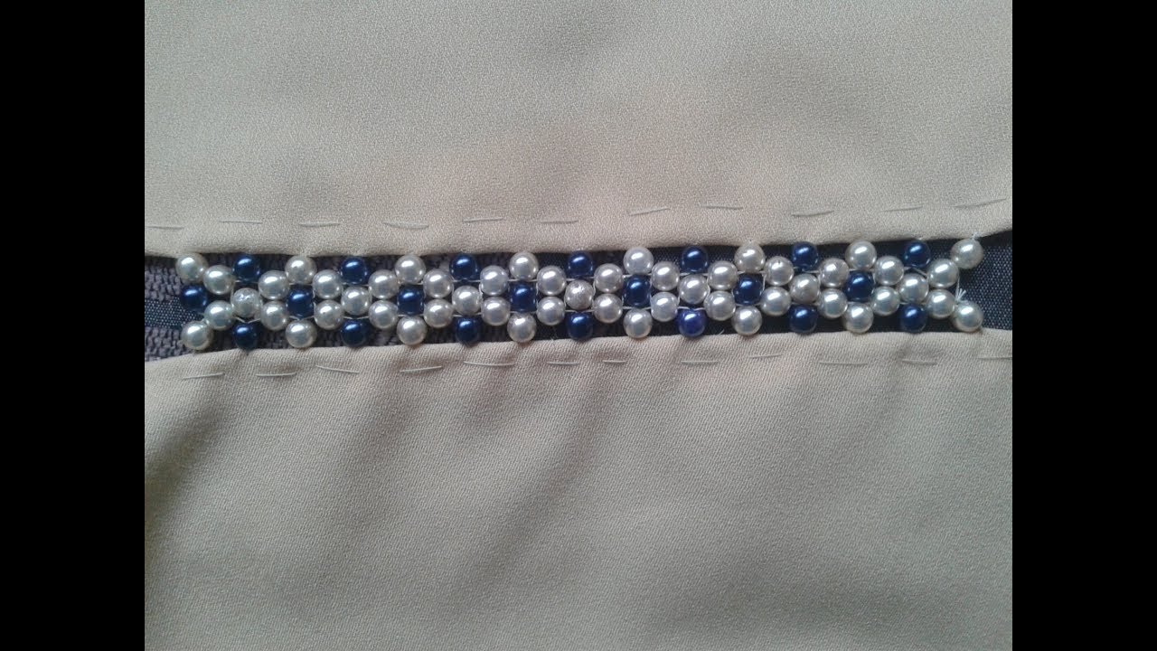 hand embroidery with pearl