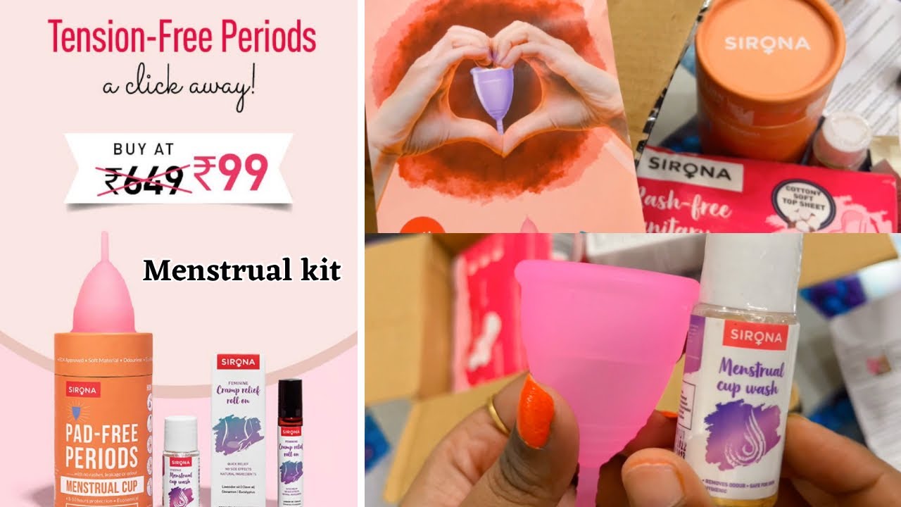 Sirona Menstrual kit | sirona Menstrual cup review 😕 !!