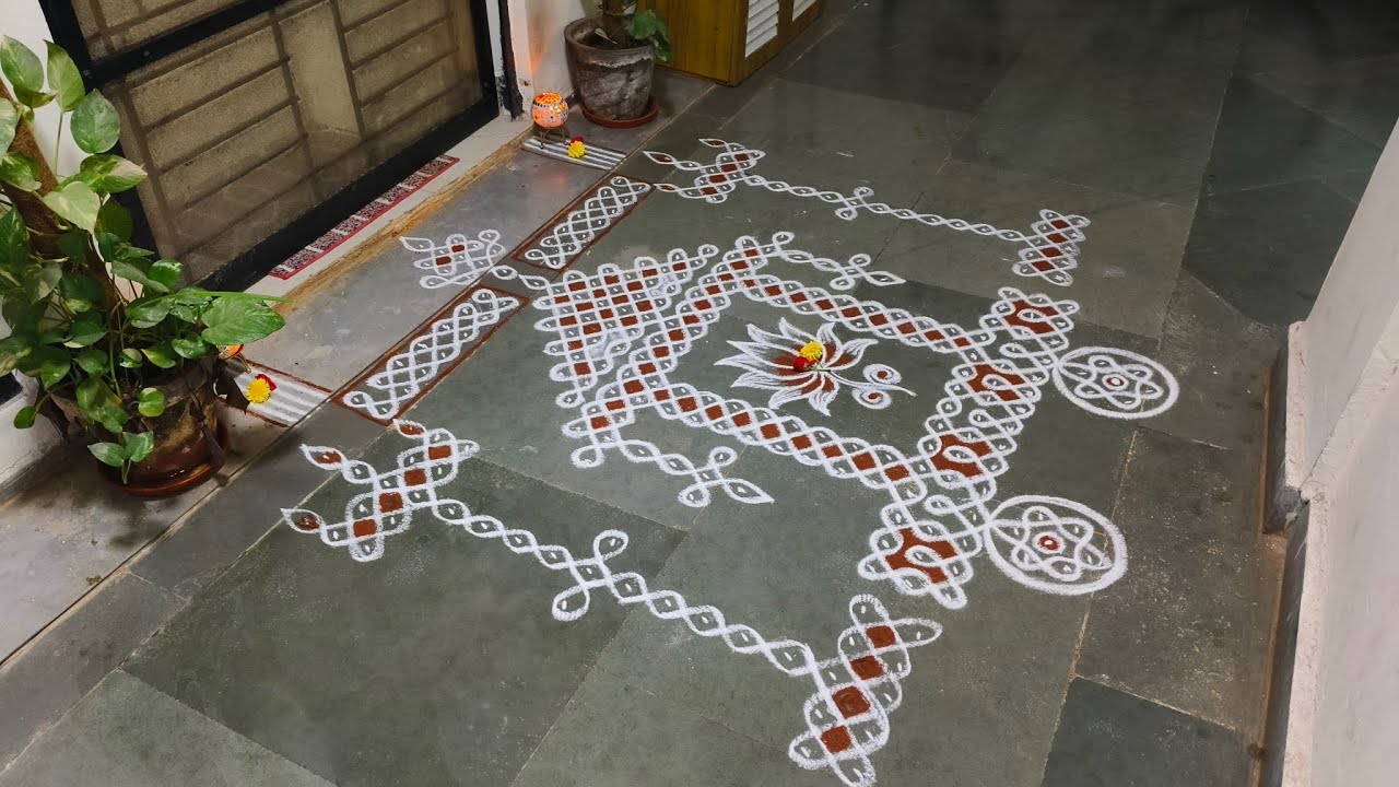 Margazhi Madham Day 8 Special Ther Sikkukolam design @ShaliniVijay 