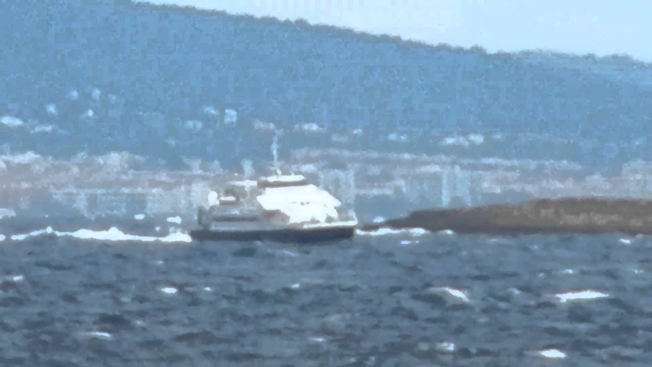 Formentera Ships in heavy sea
