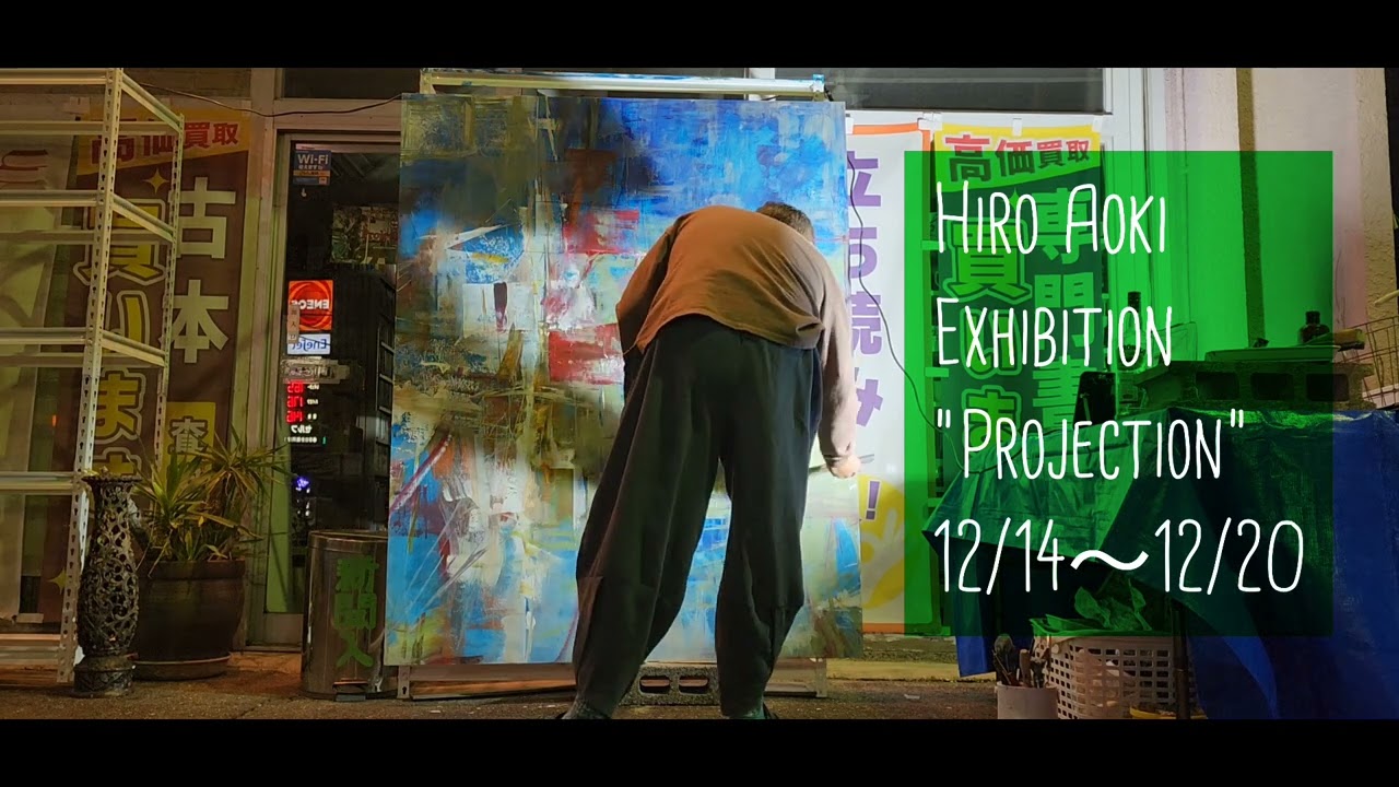 個展に向けて抽象絵画100号創作中