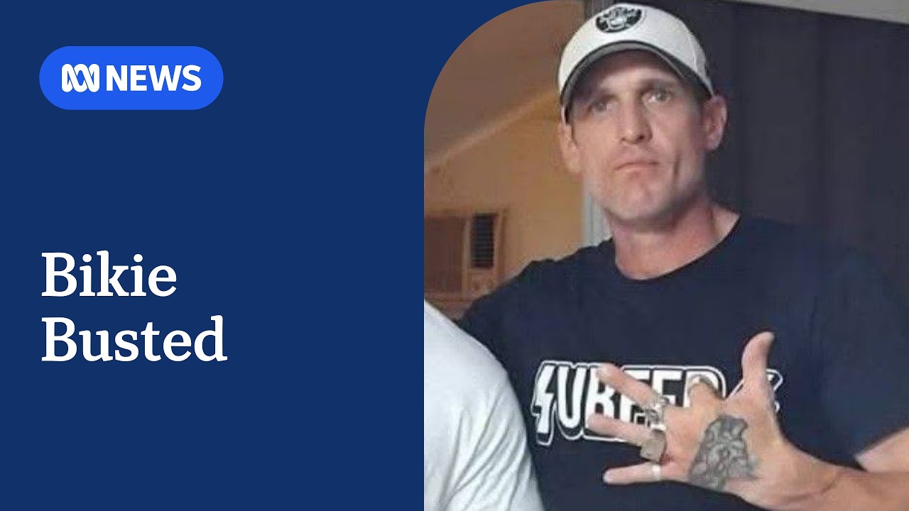 Dramatic police footage of fugitive bikie brought down after 5-day manhunt in Darwin | ABC NEWS