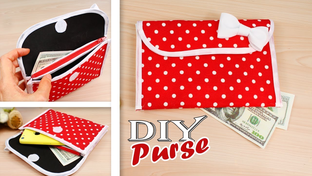 DIY PURSE BAG TUTORIAL Multi Pockets Purse Clutch Idea