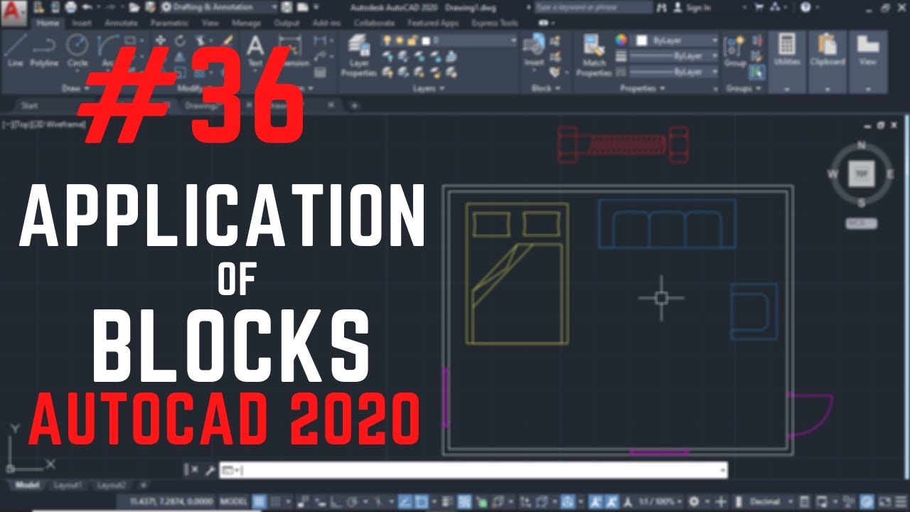 Blocks In AutoCAD 2020 || Create Block || Insert Block || Write Block || Block Editor in AutoCAD2020