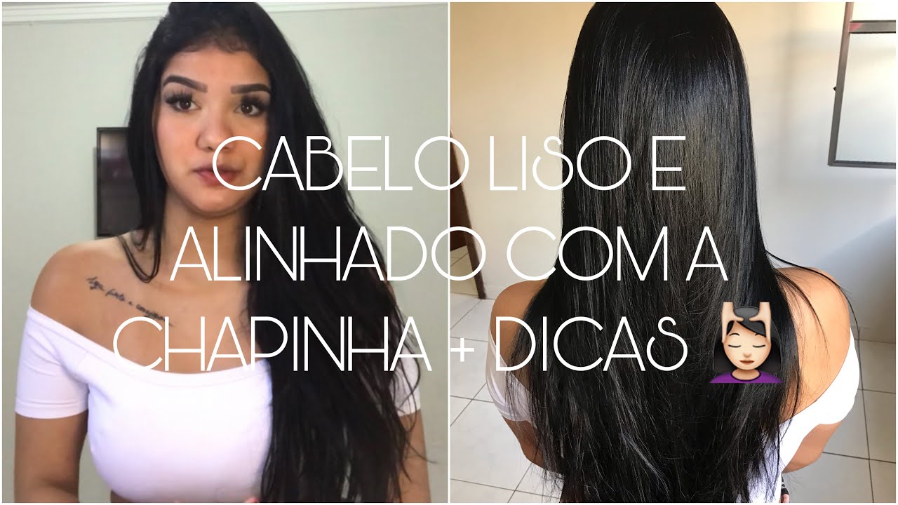 CABELO LISO E ALINHADO COM A CHAPINHA +DICAS PRA CHAPINHA DURAR MAIS!! ❤️