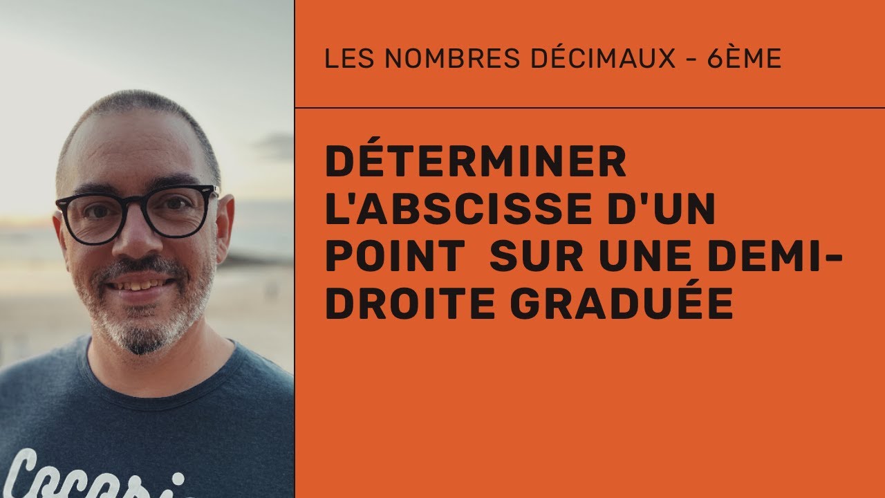 6ème - Déterminer l'abscisse d'un point  sur une demi-droite graduée